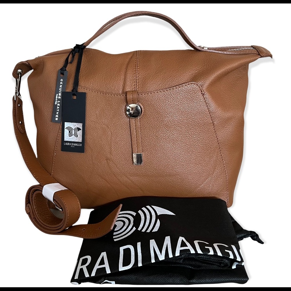 NWT Laura DiMaggio Milano art 20555 cuoio handbag